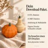 Kürbiswelt – 8 Kürbisformen als STL & 3MF – Ansicht 4