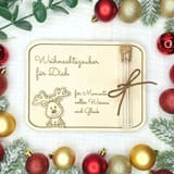 Geldgeschenk Weihnachten Holz Reagenzglas, personalisiertes Weihnachtsgeschenk Gravur, Gutschein Verpackung, Geschenkidee, 16x12 cm – Ansicht 9