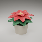 Weihnachtsstern im Topf – STL & 3MF – Ansicht 2