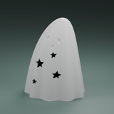 Halloween-Geist für LED-Teelicht – Sternengeist STL & 3MF – Ansicht 2