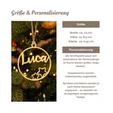 Christbaumkugel personalisiert mit Name und Weihnachtsmotiven – 3D Weihnachtsanhänger – Ansicht 4