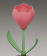 Mini-Tulpe im Topf ohne AMS – STL & 3MF – Ansicht 3