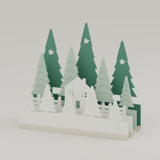 Winterlandschaft Winterwald – 12 Steckmotive als STL & 3MF – Ansicht 2
