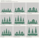 Winterlandschaft Winterwald – 12 Steckmotive als STL & 3MF – Ansicht 3