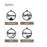 Christbaumkugel personalisiert mit Name und Weihnachtsmotiven – 3D Weihnachtsanhänger – Ansicht 5