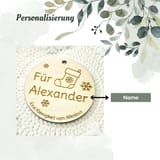 Nikolaus Geschenkanhänger personalisiert – Holzanhänger mit Name – Weihnachtsgeschenk Kinder – Geschenkidee Nikolaustag – Ansicht 4