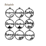 Christbaumkugel personalisiert mit Name und Weihnachtsmotiven – 3D Weihnachtsanhänger – Ansicht 6