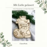 Weihnachtsmaus im Stiefel Geldgeschenk – SVG-Laserdatei mit 6 Spruchvarianten – Ansicht 5