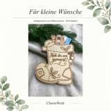 Weihnachtsmaus im Stiefel Geldgeschenk – SVG-Laserdatei mit 6 Spruchvarianten – Ansicht 6