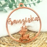 Christbaumschmuck personalisiert – Christbaumkugel Name – 3D Deko Weihnachten – Ornament Schneemann Engel Rentier – Geschenkidee Wichteln – Ansicht 9