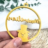 Christbaumschmuck personalisiert – Christbaumkugel Name – 3D Deko Weihnachten – Ornament Schneemann Engel Rentier – Geschenkidee Wichteln – Ansicht 10