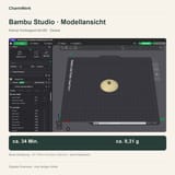 Bambu-Studio-Vorschau des Deckels vom Kürbisgeist-Windlicht