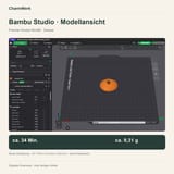 Bambu-Studio-Vorschau des Deckels vom Kürbis-Windlicht mit Gesicht