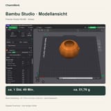 Bambu-Studio-Vorschau des Körpers vom Kürbis-Windlicht mit Gesicht