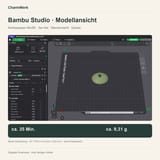 Bambu-Studio-Vorschau des grünen Sternennacht-Deckels aus dem Set