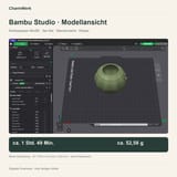 Bambu-Studio-Vorschau des grünen Sternennacht-Körpers aus dem Set