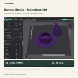 Bambu-Studio-Vorschau von Hexenhut-Dose und Deckel