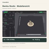 Hexenhut auf der Druckplatte in Bambu Studio