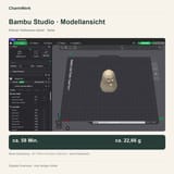 Halloween-Geist auf der Druckplatte in Bambu Studio