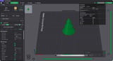 Tannenbaum auf der Druckplatte in Bambu Studio