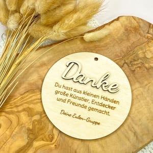 Dankeschön Geschenk Erzieherin personalisiert – Holzschild mit Spruch & Widmung – Abschied Kita Kindergarten Krippe – Geschenk Pädagogin