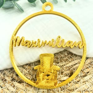Christbaumschmuck personalisiert – Christbaumkugel Name – 3D Deko Weihnachten – Ornament Schneemann Engel Rentier – Geschenk Weihnachten