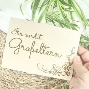 Schwangerschaft verkünden Großeltern Holzschild – Ihr werdet Großeltern – Geschenk aus Holz für Oma & Opa