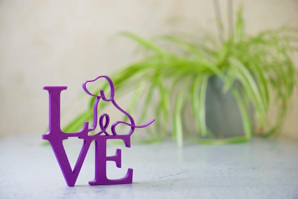 Stilvolle Wohnzimmer Dekoration LOVE HUND - Liebevolle Dekorationsidee Geschenkidee für Hundeliebhaber, für dein Zuhause