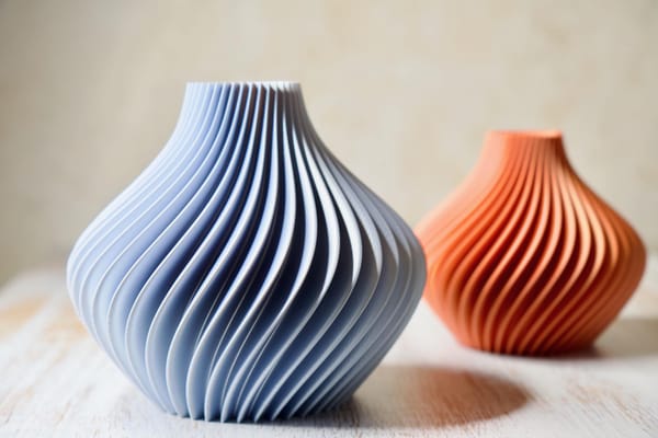 Moderne Vase - Elegantes, skandinavisches Design - 3D Druck Vase für Trockenblumen - nicht 100% wasserdicht