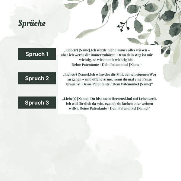 Personalisiertes Taufgeschenk Patenkind – Holzschild mit Gravur – Geschenk Patenonkel Patentante – Namensschild zur Taufe Geburt