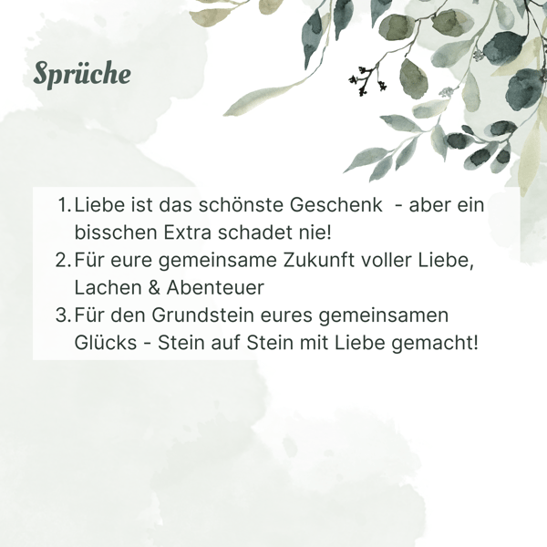 Geldgeschenk zur Hochzeit mit Reagenzglas & Gravur | Personalisierte Holzkarte