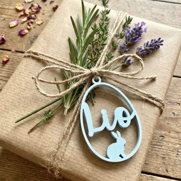 Personalisierte Osteranhänger mit Name | 3D-gedrucktes Osterei | Osterdeko Anhänger für Osterkorb & Osternest