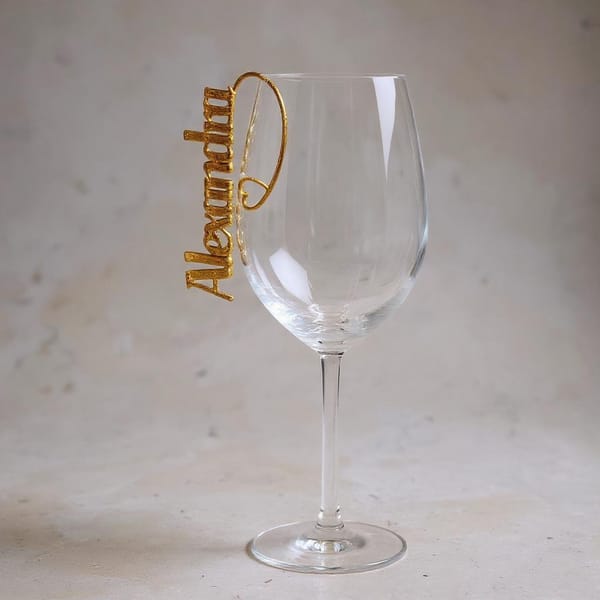 Glasmarkierer Tischkarte zum Einhängen Namensschild Personalisierter Glasanhänger Hochzeit Geburtstag Taufe Einschulung Platzkarte