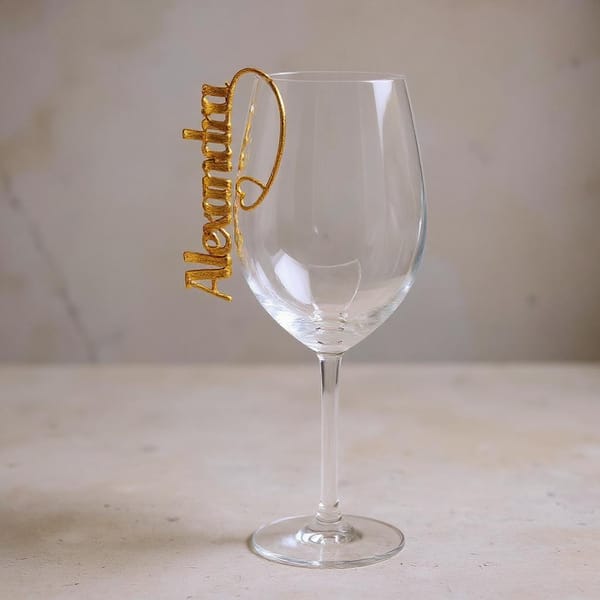 Glasmarkierer Tischkarte zum Einhängen Namensschild Personalisierter Glasanhänger Hochzeit Geburtstag Taufe Einschulung Platzkarte