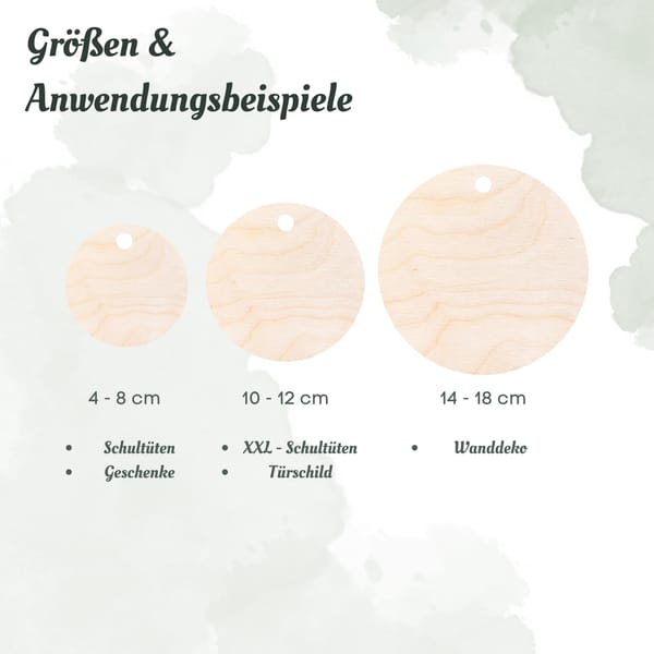 Einschulung Schultüten Anhänger Holz personalisiert Schulkind 2025 - verschiedene Motive – Schule Geschenk mit Name in 3D – Deko Schulanfang