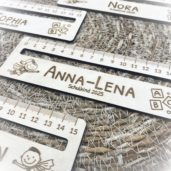 Einschulung Schulkind 2025 Personalisiertes Lineal / Lesehilfe mit Namen + Lesestreifen