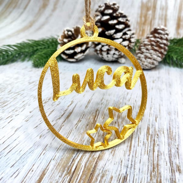 Christbaumkugel personalisiert mit Weihnachtsmotiven, 3D-Weihnachtsdeko, Weihnachtsgeschenke, Geschenkanhänger, Weihnachtsbaumschmuck