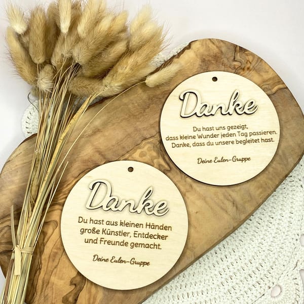 Dankeschön Geschenk Erzieherin personalisiert – Holzschild mit Spruch & Widmung – Abschied Kita Kindergarten Krippe – Geschenk Pädagogin