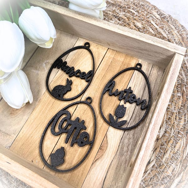 Osterdeko personalisiert | Ostergeschenk | Anhänger Ostern mit Name | Ostern | Osteranhänger | Holzanhänger | Osternest | Osterkorb