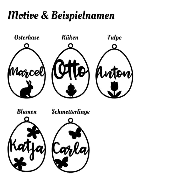 Osterdeko personalisiert | Ostergeschenk | Anhänger Ostern mit Name | Ostern | Osteranhänger | Holzanhänger | Osternest | Osterkorb