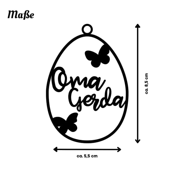 Osterdeko personalisiert | Ostergeschenk | Anhänger Ostern mit Name | Ostern | Osteranhänger | Holzanhänger | Osternest | Osterkorb