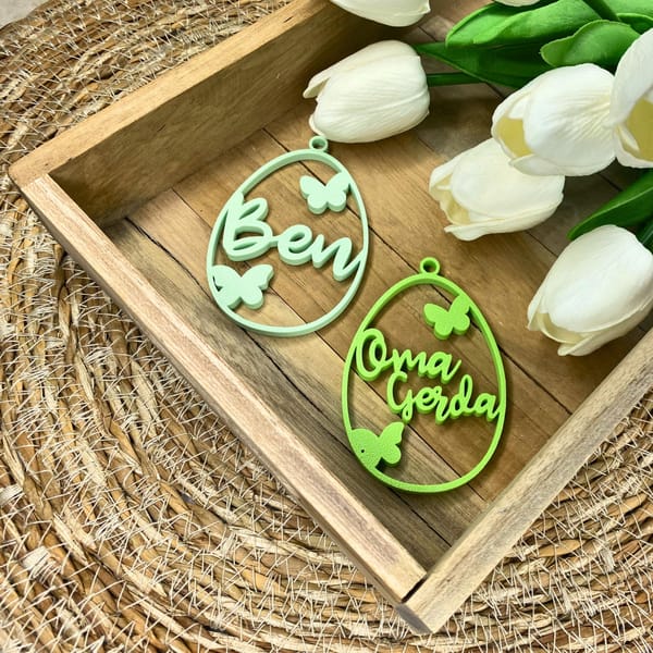 Osterdeko personalisiert | Ostergeschenk | Anhänger Ostern mit Name | Ostern | Osteranhänger | Holzanhänger | Osternest | Osterkorb