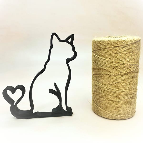 Handgemachte 3D-gedruckte Line Art Deko Katze - Verschiedene Farben - Einzigartige Tischdekoration aus Deutschland