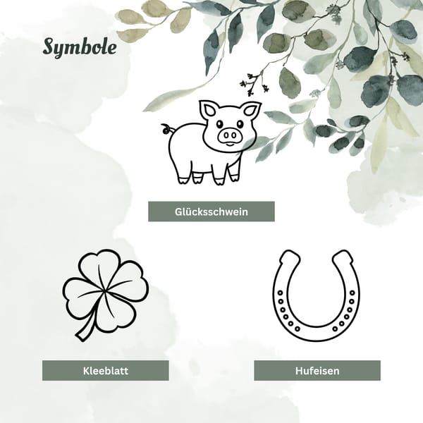 Glücksanhänger Holz – Kleeblatt, Glücksschwein oder Hufeisen mit Spruch | Geschenkidee Glücksbringer Neujahr, Geburtstag, Prüfung