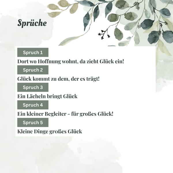 Glücksanhänger Holz – Kleeblatt, Glücksschwein oder Hufeisen mit Spruch | Geschenkidee Glücksbringer Neujahr, Geburtstag, Prüfung