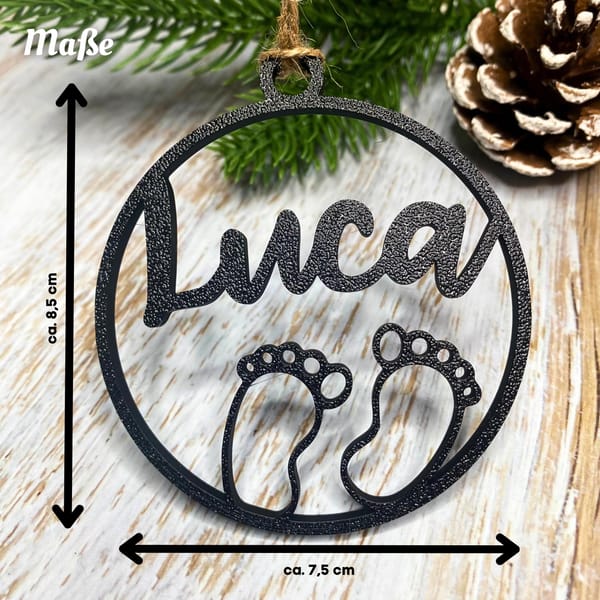 Geschenkanhänger mit Babyfüßen: Personalisierte 3D-Geschenkdeko zur Geburt - Einzigartige Baby Shower Dekoration &amp; Erinnerungen