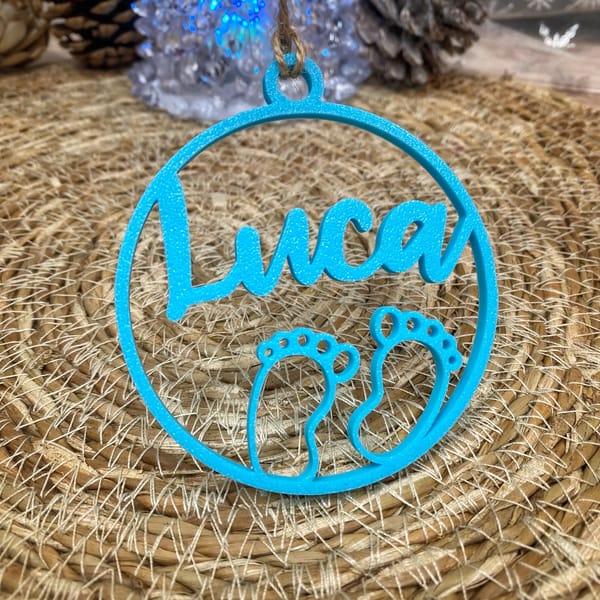 Geschenkanhänger mit Babyfüßen: Personalisierte 3D-Geschenkdeko zur Geburt - Einzigartige Baby Shower Dekoration &amp; Erinnerungen