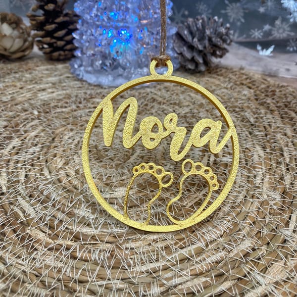 Geschenkanhänger mit Babyfüßen: Personalisierte 3D-Geschenkdeko zur Geburt - Einzigartige Baby Shower Dekoration &amp; Erinnerungen
