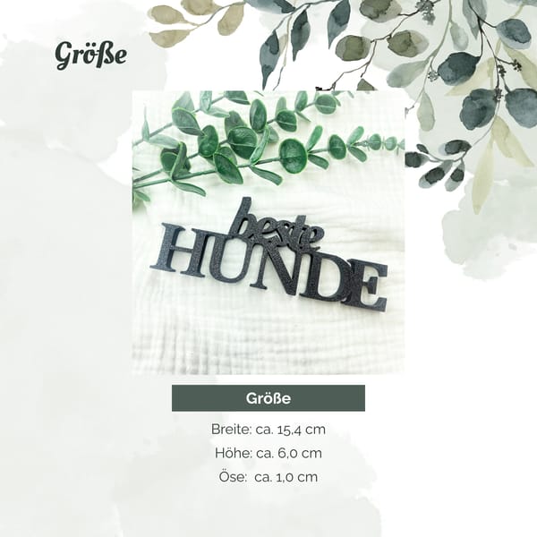 Beste Hunde - Deko Schriftzug