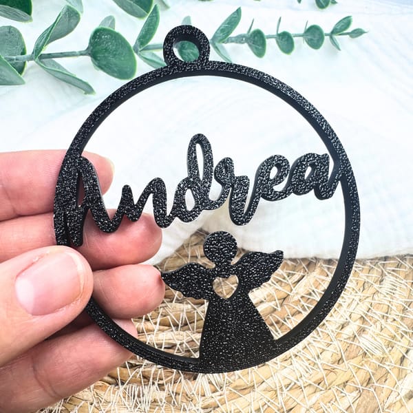 Christbaumschmuck personalisiert – Christbaumkugel Name – 3D Deko Weihnachten – Ornament Schneemann Engel Rentier – Geschenk Weihnachten